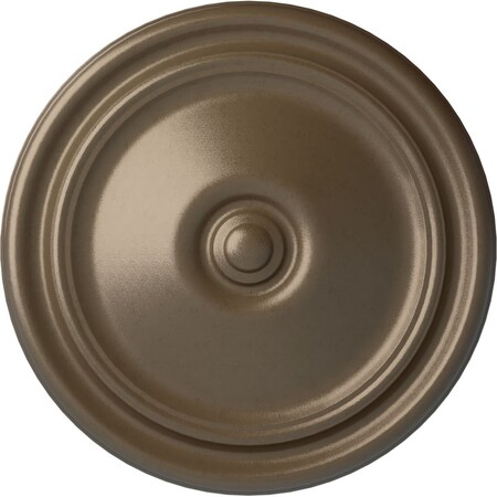 Ekena Millwork Reece Ceiling Medallion (Fits Canopies up to 2 3/8"), Hand-Painted Warm Silver, 12"OD x 1 3/4"P CM12REWSS